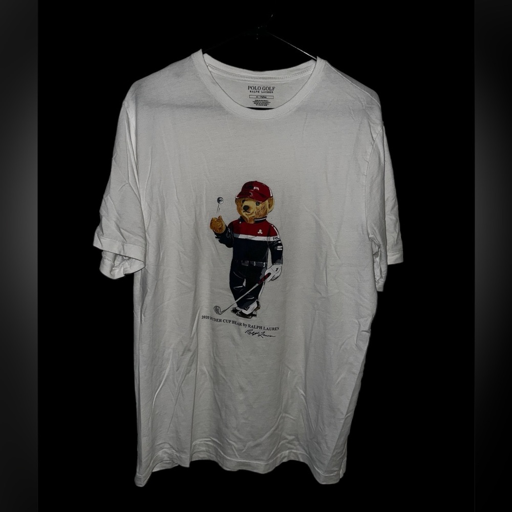 Ralph Lauren White Bear Graphic Tee-RARE Ryder Cup 2020